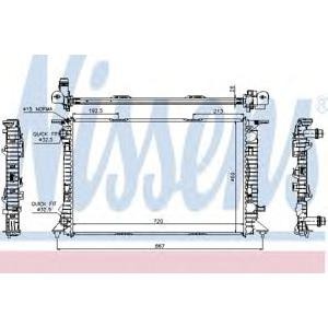 воден радиатор NISSENS 60323 