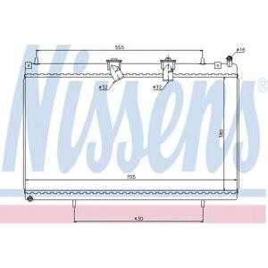 воден радиатор NISSENS 636003 