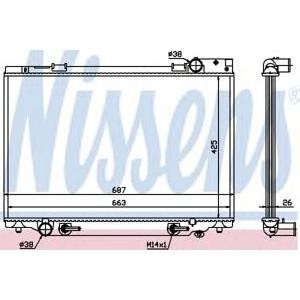 воден радиатор NISSENS 647451