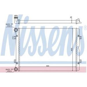 воден радиатор NISSENS 65014 