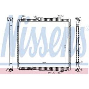 радиатор, охлаждане на двигателя NISSENS 67290 