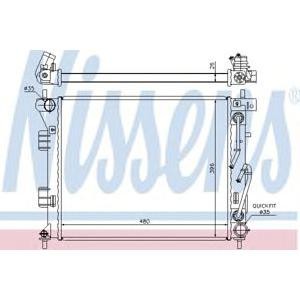 радиатор, охлаждане на двигателя NISSENS 67608 