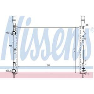 радиатор, охлаждане на двигателя NISSENS 637628 