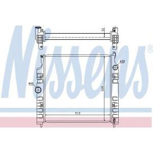 радиатор, охлаждане на двигателя NISSENS 61026 