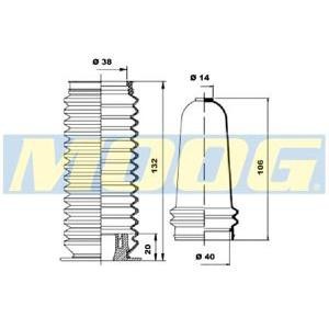 комплект маншон, кормилно управление MOOG K150059 