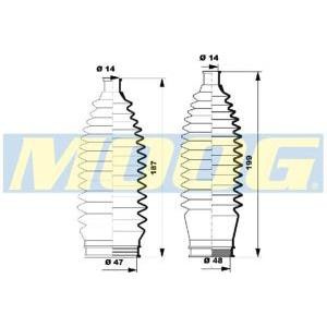 комплект маншон, кормилно управление MOOG K150269 