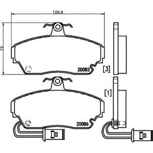 накладки PAGID T0372