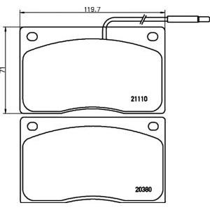 накладки PAGID T0210