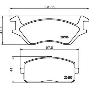 накладки PAGID T0833 