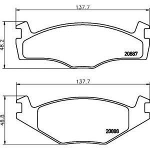 накладки PAGID T0388 