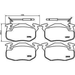 накладки PAGID T6088