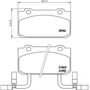 накладки PAGID T4164 