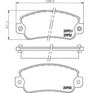 накладки PAGID T0624 