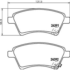 накладки PAGID T1616