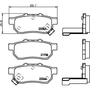 накладки PAGID T3107