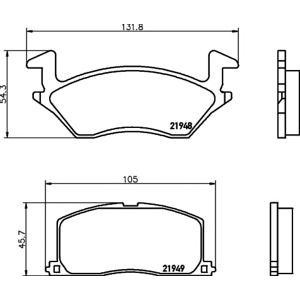 накладки PAGID T3054 