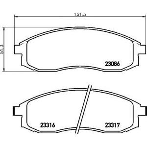 накладки PAGID T1567