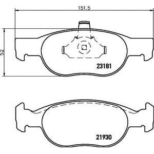 накладки PAGID T1151