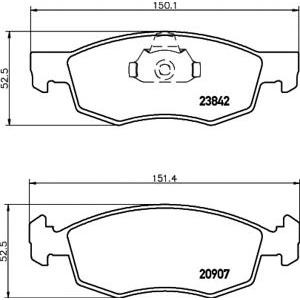 накладки PAGID T1345 