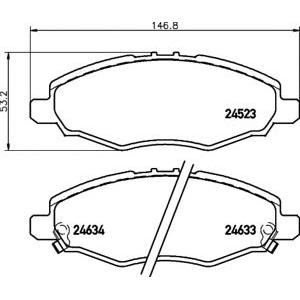 накладки PAGID T1684 
