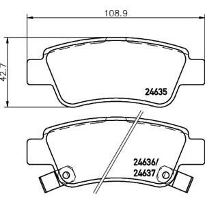 накладки PAGID T1729