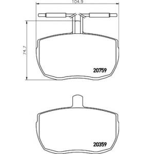 накладки PAGID T0559 