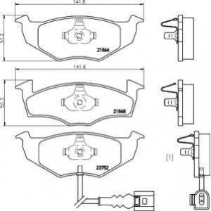 накладки PAGID T1287