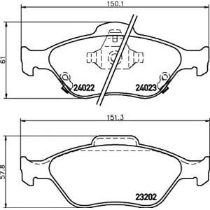 накладки PAGID T1566