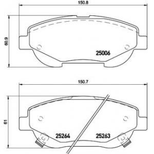 накладки PAGID T2039 