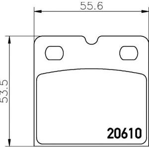 комплект феродо за накладки, дискова ръчна спирачка PAGID T2028