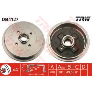 спирачен барабан TRW DB4127 