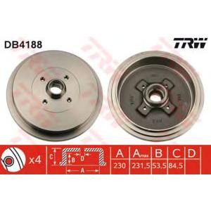 спирачен барабан TRW DB4188 