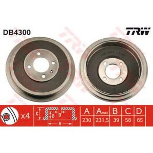спирачен барабан TRW DB4300 