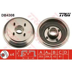 спирачен барабан TRW DB4308 