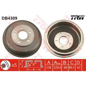 спирачен барабан TRW DB4309 