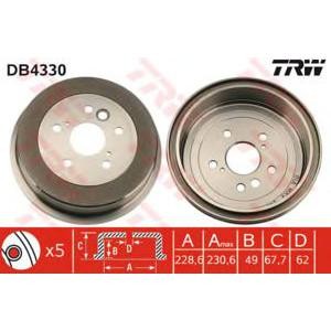 спирачен барабан TRW DB4330