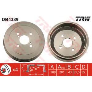 спирачен барабан TRW DB4339 