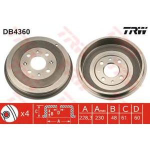 спирачен барабан TRW DB4360 