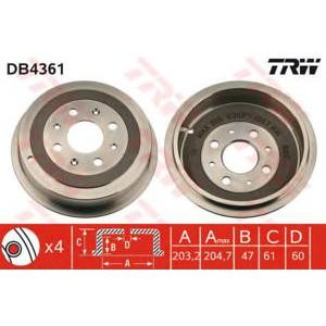 спирачен барабан TRW DB4361
