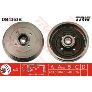 спирачен барабан TRW DB4363B 