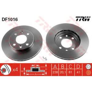 спирачен диск TRW DF1016 