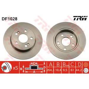спирачен диск TRW DF1028 