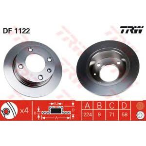 спирачен диск TRW DF1122 