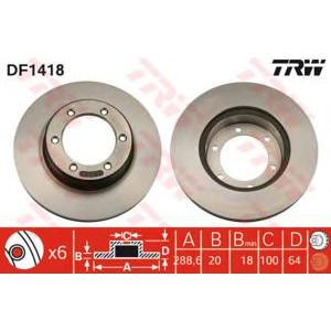 спирачен диск TRW DF1418 