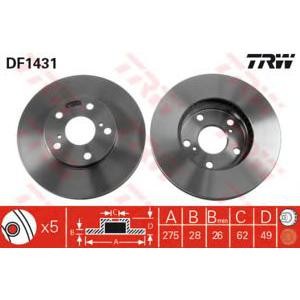 спирачен диск TRW DF1431 