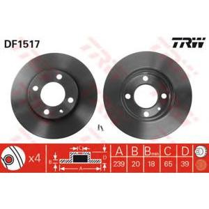 спирачен диск TRW DF1517 