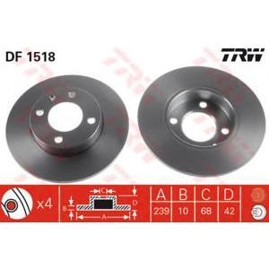 спирачен диск TRW DF1518 