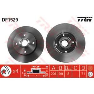 спирачен диск TRW DF1529 
