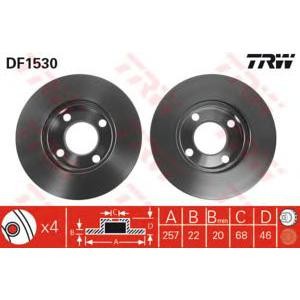 спирачен диск TRW DF1530 