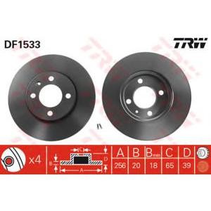 спирачен диск TRW DF1533 